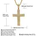 agente de compras de colares de jóias com diamantes personalizados, homens mulheres amuleto banhado a ouro de cobre Jesus com pingentes de colar